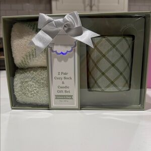 Cozy Sock and Candle Gift Set